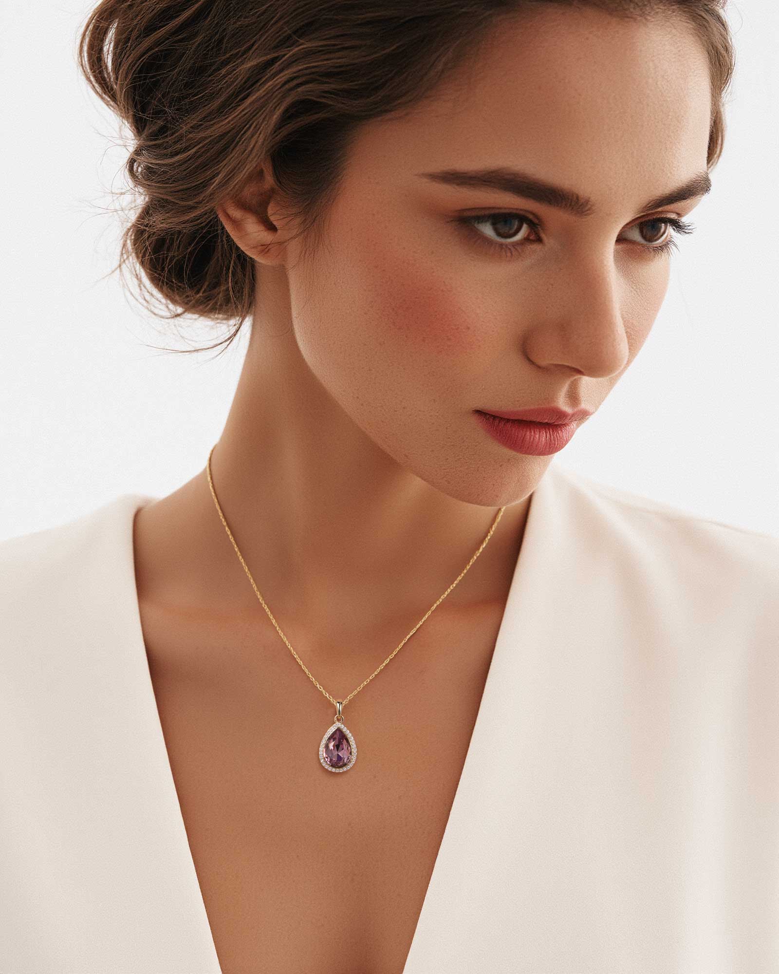 purple mood necklace